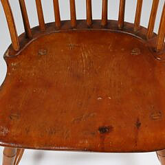 American Bow-Back Windsor Side Chair Stamped Reuben Sanborn, Boston, circa 1820