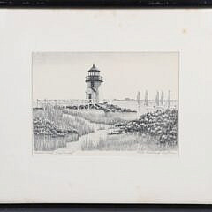 Ruth Haviland Sutton Etching “Brant Point, Nantucket”
