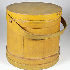 Mustard Paint Decorated Firkin