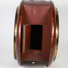 Double Sided Round Clock in Wood Case 19th Century