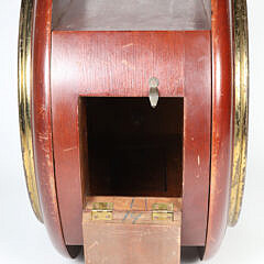 Double Sided Round Clock in Wood Case 19th Century