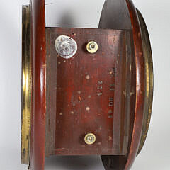 Double Sided Round Clock in Wood Case 19th Century