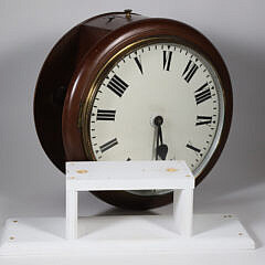 Double Sided Round Clock in Wood Case 19th Century