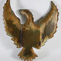 Contemporary Carved Wood and Painted Eagle Plaque, 20th Century