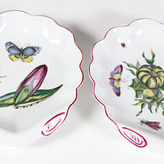 Fourteen Pieces of Mottahedeh Vista Alegre Floral and Vegetable Decorated China 