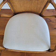 Set of Four Contemporary Palecek or Maguire Style Rattan Armchairs