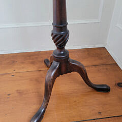 Mahogany Round Dish-Tilt Top Candlestand, 19th Century