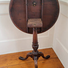 Mahogany Round Dish-Tilt Top Candlestand, 19th Century