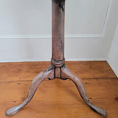 Mahogany Birdcage Round Tilt Top Candlestand, 19th Century