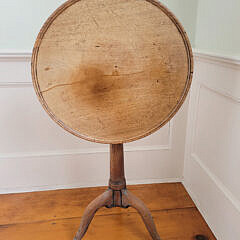 Mahogany Birdcage Round Tilt Top Candlestand, 19th Century