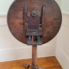 Mahogany Birdcage Round Tilt Top Candlestand, 19th Century