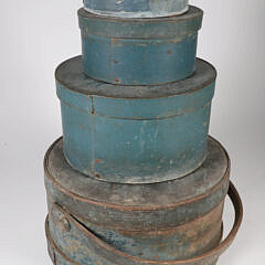 Group of Four Painted Pantry Boxes, 19th Century