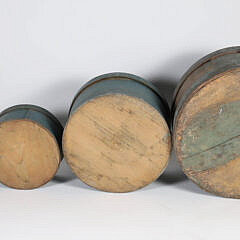 Group of Four Blue Painted Pantry Boxes, 19th Century