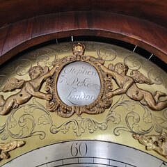 Stephen Pyke – London, Burr-Walnut Queen Anne Tall Case Clock, circa 1725-1750