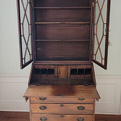 Georgian Mahogany Secretary Bookcase, late 18th Century