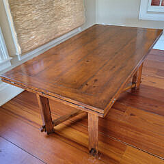 Contemporary Mahogany Extension Rectangular or Oval Dining Table