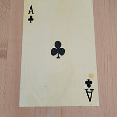 Set of Four “Playing Card” Paint Decorated Barstools
