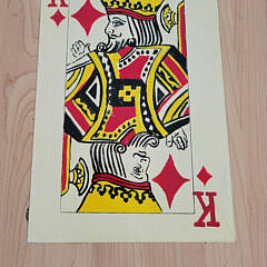 Set of Four “Playing Card” Paint Decorated Barstools