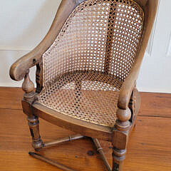 Vintage Caned Seat and Back Child’s Chair with Safety Bar