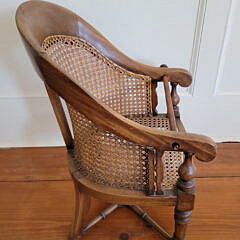 Vintage Caned Seat and Back Child’s Chair with Safety Bar