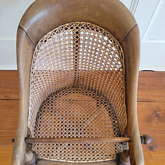 Vintage Caned Seat and Back Child’s Chair with Safety Bar