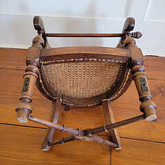 Vintage Caned Seat and Back Child’s Chair with Safety Bar