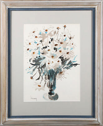 Andrew Shunney Watercolor on Paper "Floral Still Life"