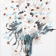 Andrew Shunney Watercolor on Paper “Floral Still Life”