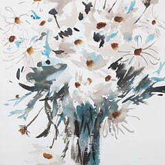 Andrew Shunney Watercolor on Paper “Floral Still Life”