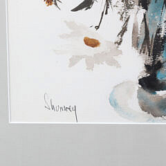Andrew Shunney Watercolor on Paper “Floral Still Life”