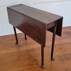 Diminutive Mahogany Drop Leaf Console Table, 19th Century