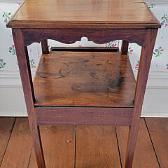 Oak Two Tier One Drawer Night Stand, 19th Century