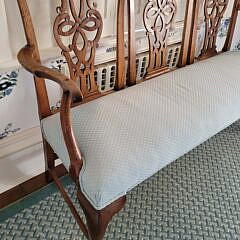 Chippendale Style Triple-Back Mahogany Settee, 19th Century