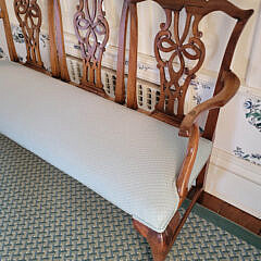 Chippendale Style Triple-Back Mahogany Settee, 19th Century