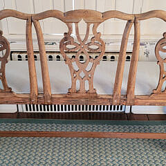 Chippendale Style Triple-Back Mahogany Settee, 19th Century