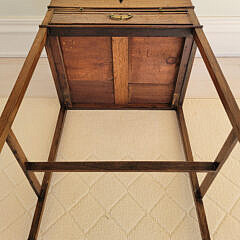 Regency Lady’s Writing Desk and Rush Seat Side Chair, 19th Century