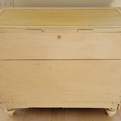 Antique Pine Paint Decorated Faux Bamboo Trimmed Chest of Drawers