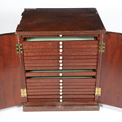Mahogany Medal Box, 19th Century