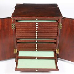 Mahogany Medal Box, 19th Century