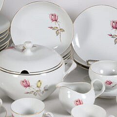 Johann Haviland Bavaria Germany Dinner Service in the “Rose” Pattern