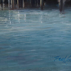 Paul Longnecker Oil on Canvas “Nantucket Harbor View”