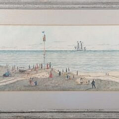 R.R. Newell Colored Print "Whale House"