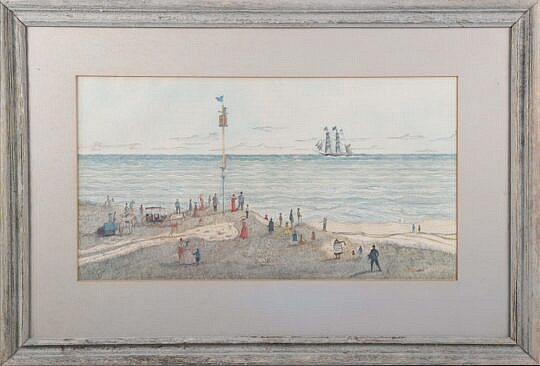 R.R. Newell Colored Print "Whale House"