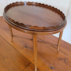 19th Century Mahogany Serving Tray Mounted on Later Stand