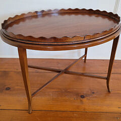19th Century Mahogany Serving Tray Mounted on Later Stand