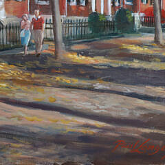 Paul Longnecker Oil on Canvas “99 Main Street and the Three Bricks”