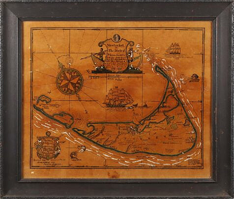 Austin Strong 1921 Map of Nantucket