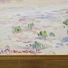 Jan Pawlowski Oil on Canvas “Sailing Inner Harbor, Nantucket”, circa 2010