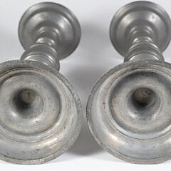Pair of 19th Century Continental Pewter Pricket Sticks 