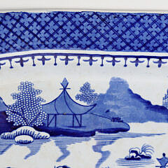 19th Century English Ridgeway Blue and White Large Transferware